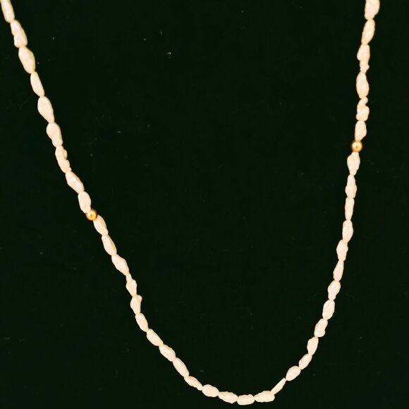 MATCHING 3 PIECE FRESHWATER PEARLS WITH GOLD ACCENT, BRACLET, NECKLACE EARRINGS - Picture 13 of 16